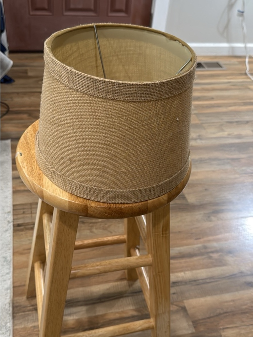 Natural Burlap Drum Lamp Shade - Unbranded